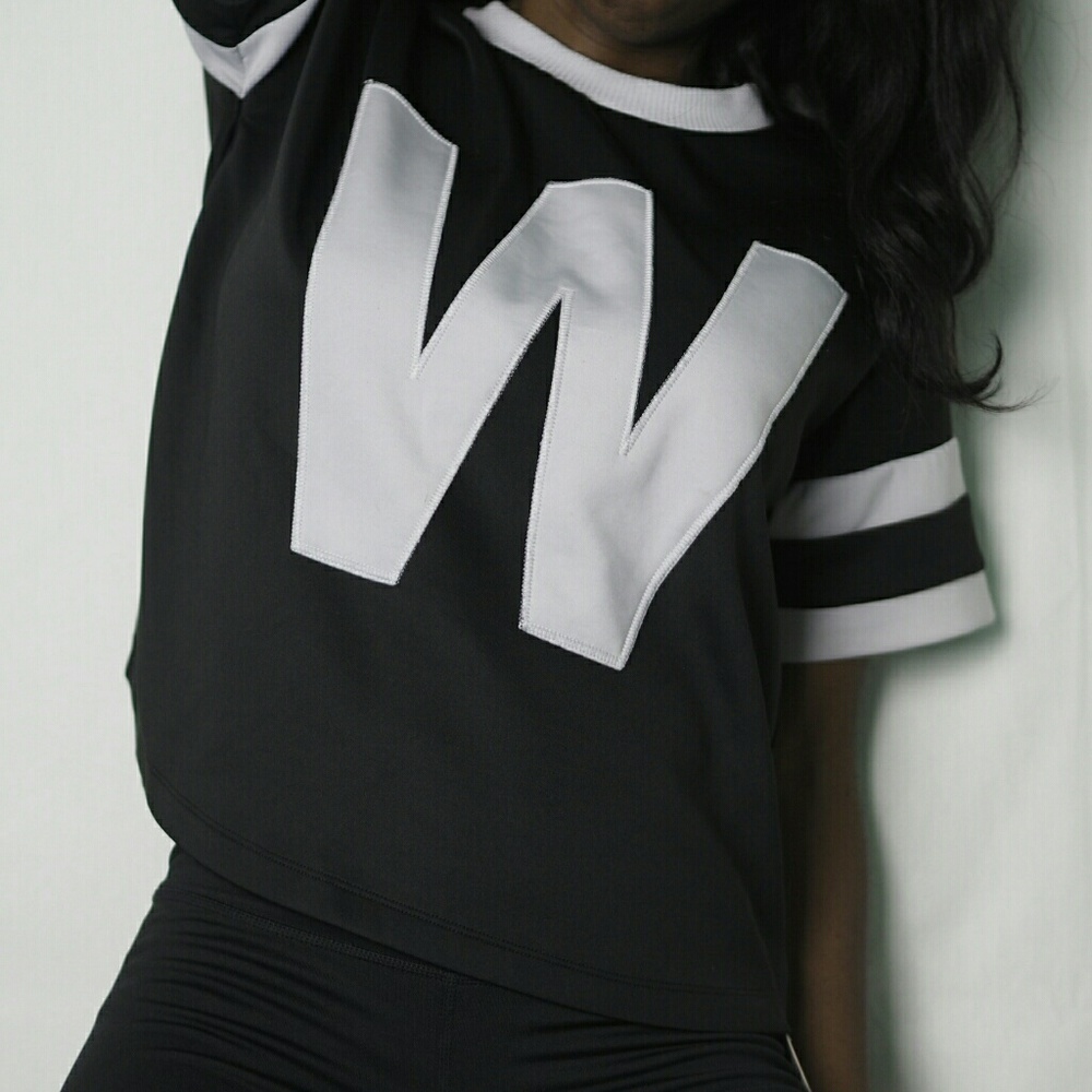 Forever 21 Letterman "W" Short Sleeve Jersey Shirt
